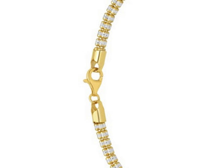 Sterling Silver with Gold Plated Ice Barrel Chain (3.80 mm)