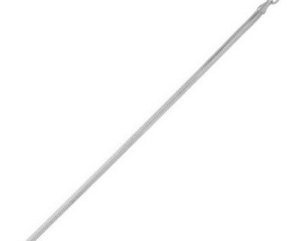 Sterling Silver Rhodium Plated Oval Snake Chain (2.60 mm)