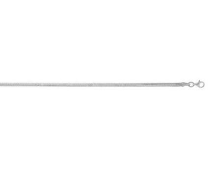 Sterling Silver Rhodium Plated Oval Snake Chain (2.60 mm)