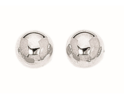 Sterling Silver Ball Stud Earrings (8.00 mm)