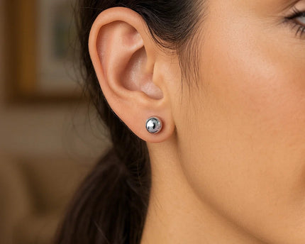 Sterling Silver Ball Stud Earrings (8.00 mm)