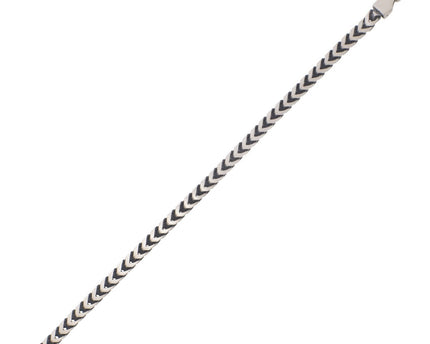 Sterling Silver Gunmetal Finish Franco Link Bracelet (4.60 mm)