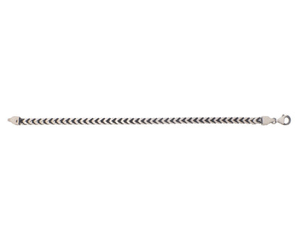 Sterling Silver Gunmetal Finish Franco Link Bracelet (4.60 mm)