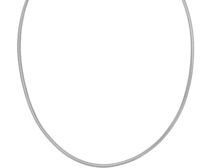 Sterling Silver Rhodium Plated Octagonal Snake Chain (2.40 mm)