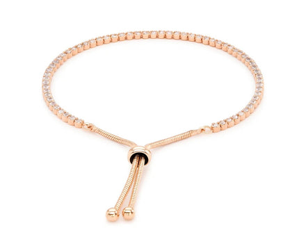 Adjustable Tennis Style Bracelet with Cubic Zirconia in Sterling Silver(5.10 mm)