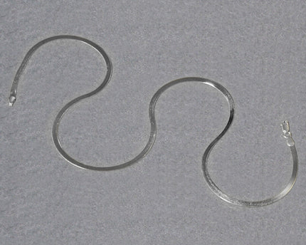 Sterling Silver Rhodium Plated Herringbone Chain (3.30 mm)
