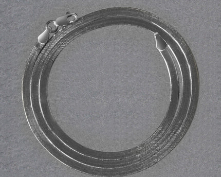 Sterling Silver Rhodium Plated Herringbone Chain (3.30 mm)