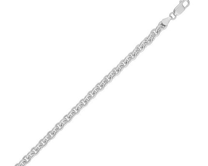 Sterling Silver Rhodium Plated Rolo Chain (5.70 mm)