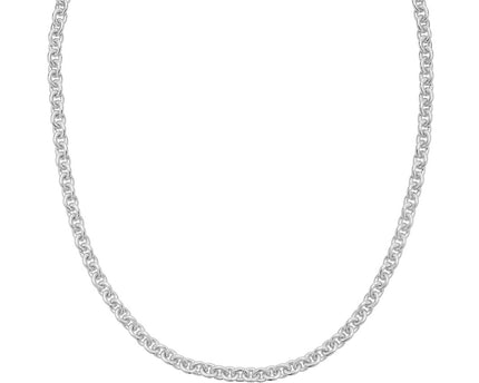Sterling Silver Rhodium Plated Rolo Chain (5.70 mm)