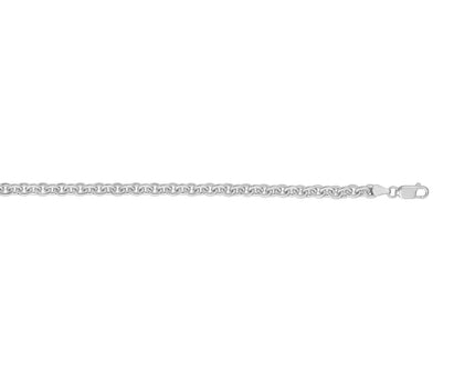 Sterling Silver Rhodium Plated Rolo Chain (5.70 mm)