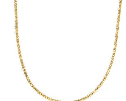 Sterling Silver Yellow Gold Plated Diamond Cut Franco Chain (3.80 mm)