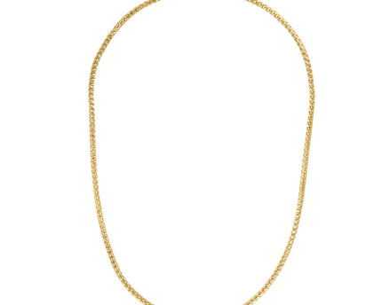 Sterling Silver Yellow Gold Plated Diamond Cut Franco Chain (3.80 mm)