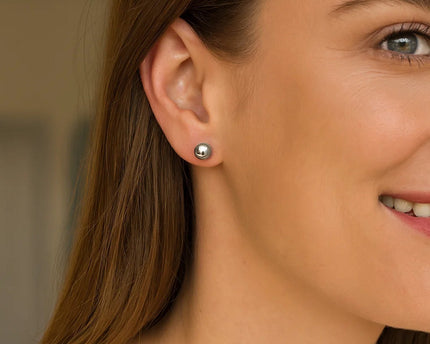 Sterling Silver Ball Stud Earrings (7.00 mm)