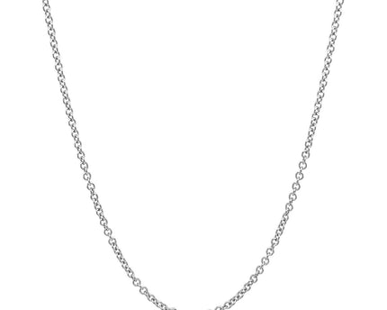 Sterling Silver Rhodium Plated Round Cable Chain (1.50 mm)