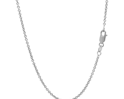 Sterling Silver Rhodium Plated Round Cable Chain (1.50 mm)