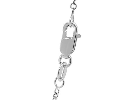 Sterling Silver Rhodium Plated Round Cable Chain (1.50 mm)