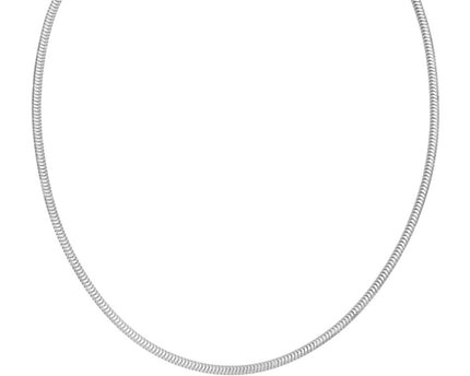 Sterling Silver Rhodium Plated Octagonal Snake Chain (3.00 mm)