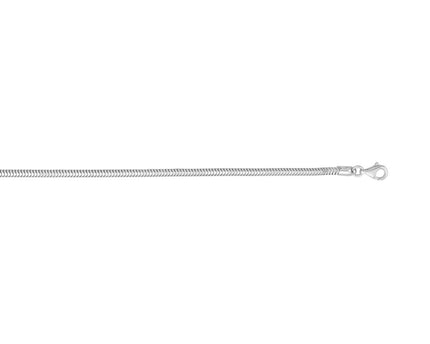 Sterling Silver Rhodium Plated Octagonal Snake Chain (3.00 mm)
