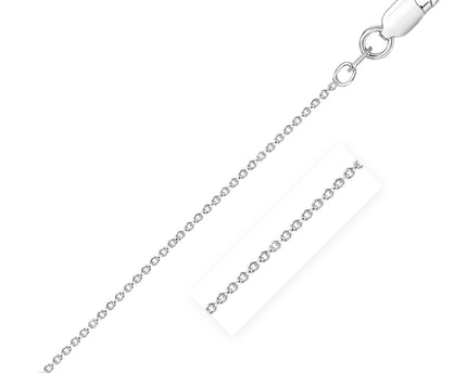 Sterling Silver Rhodium Plated Round Cable Chain (1.80 mm)