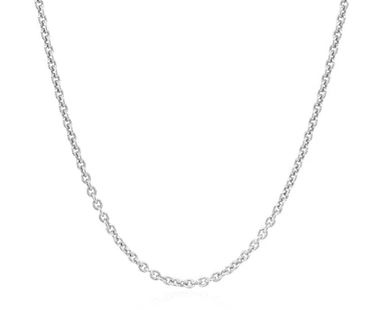 Sterling Silver Rhodium Plated Round Cable Chain (1.80 mm)