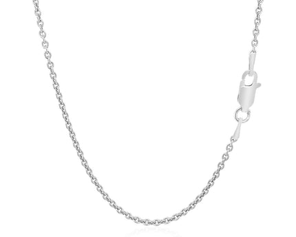 Sterling Silver Rhodium Plated Round Cable Chain (1.80 mm)