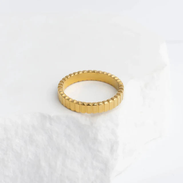 Fluted Stacking Ring (Gold)