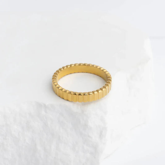 Fluted Stacking Ring (Gold)
